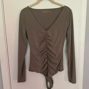 Abercrombie & Fitch Brown/Grey medium bodysuit
